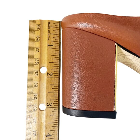 KARL LAGERFELD Jensen Slide Sandal In Siena Brown Leather Women’s Size 5.5 M - Picture 8 of 11